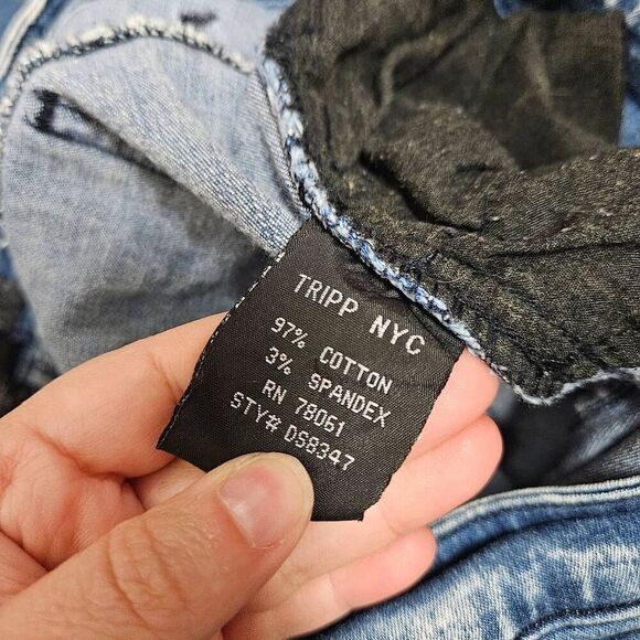 Tripp Skinny Acid Wash Studded Jeans - Picture 5 of 8